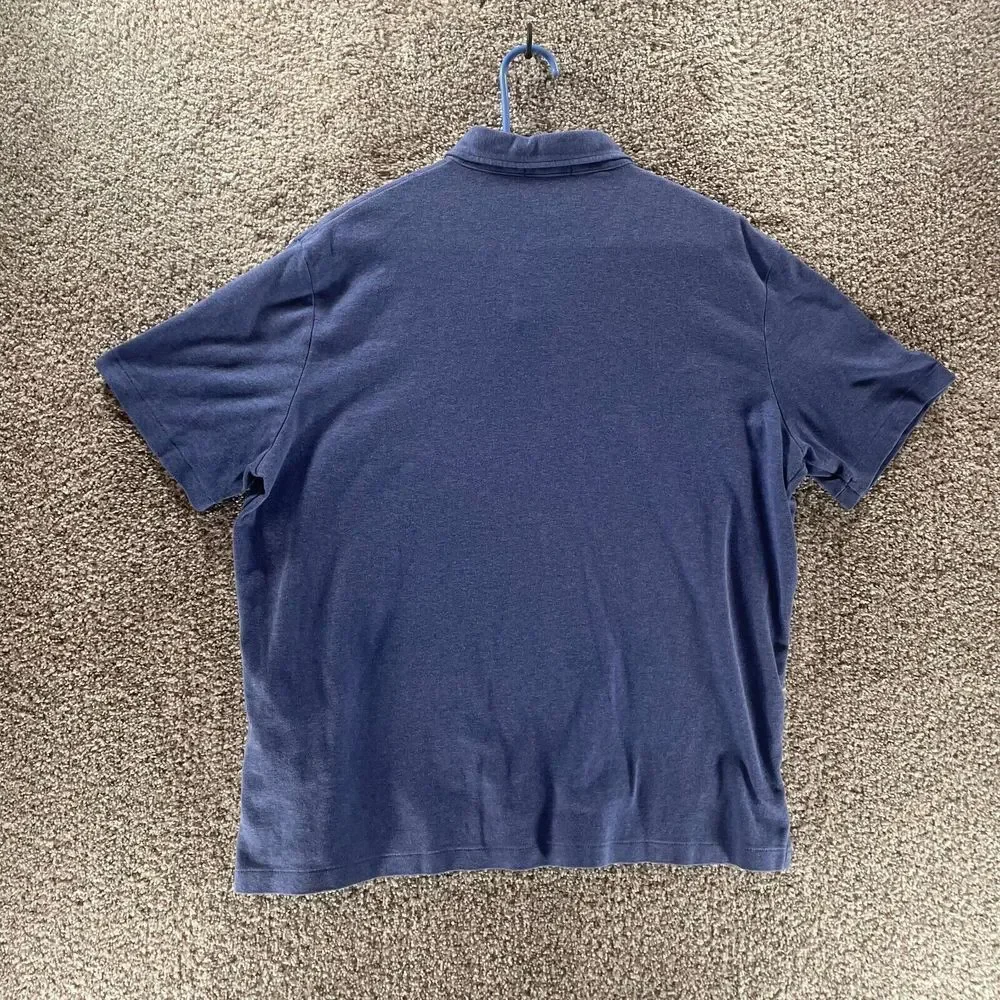 Polo Ralph Lauren Polo Shirt Mens 2XL‎ XXL Blue Rugby Pony Casual Cotton Logo